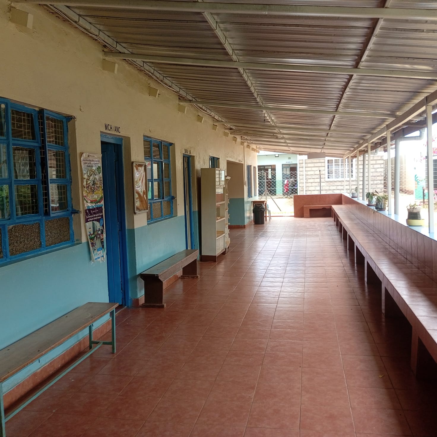 Entrance and courtyard of St Theresa Timau Catholic Dispensary